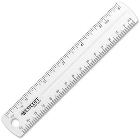 Easy-To-Organize 6 in. Clear Plastic Ruler EA3760199